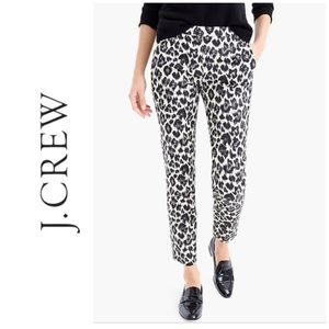 Collection wool-silk patio pant in leopard print, NWOT